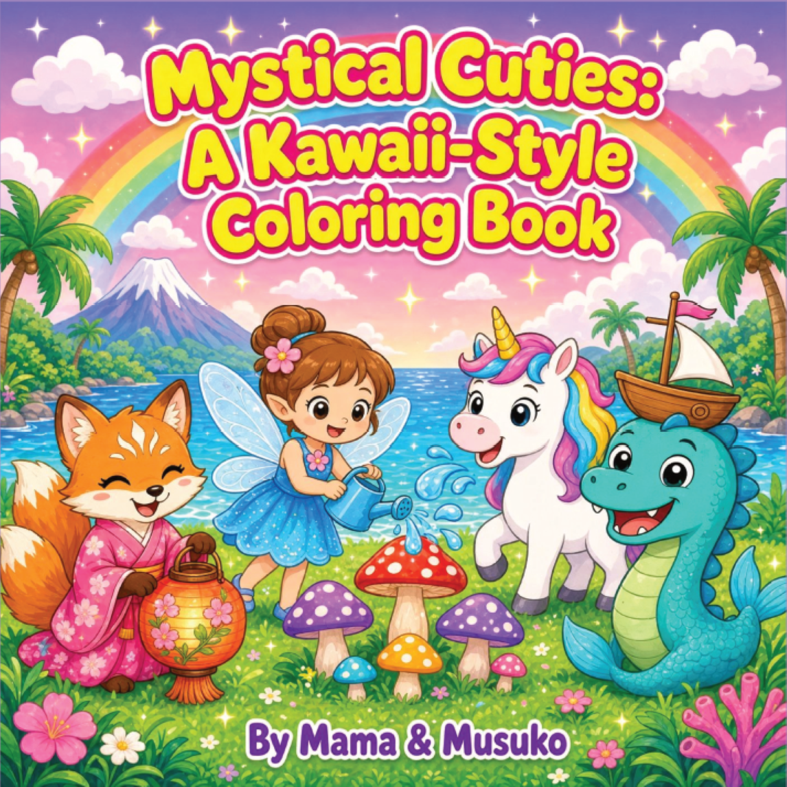 Mystical Cuties: A Kawaii-Style Coloring Book by Mama & Musuko