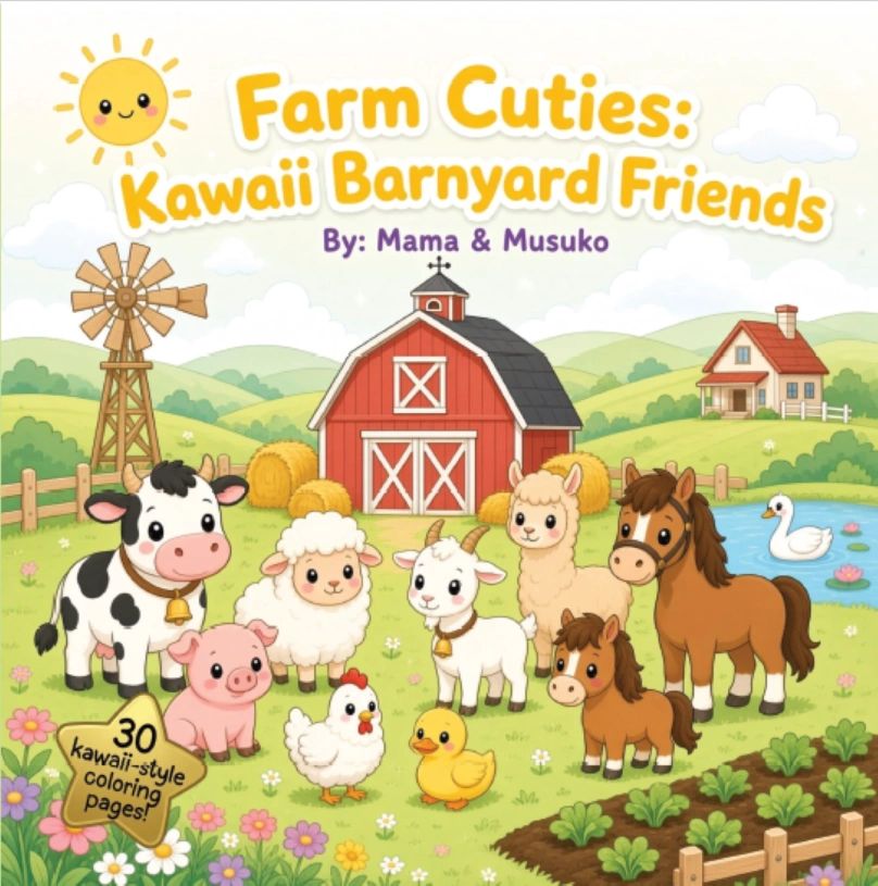Farm Cuties Kawaii Barnyard Friends by Mama & Musuko