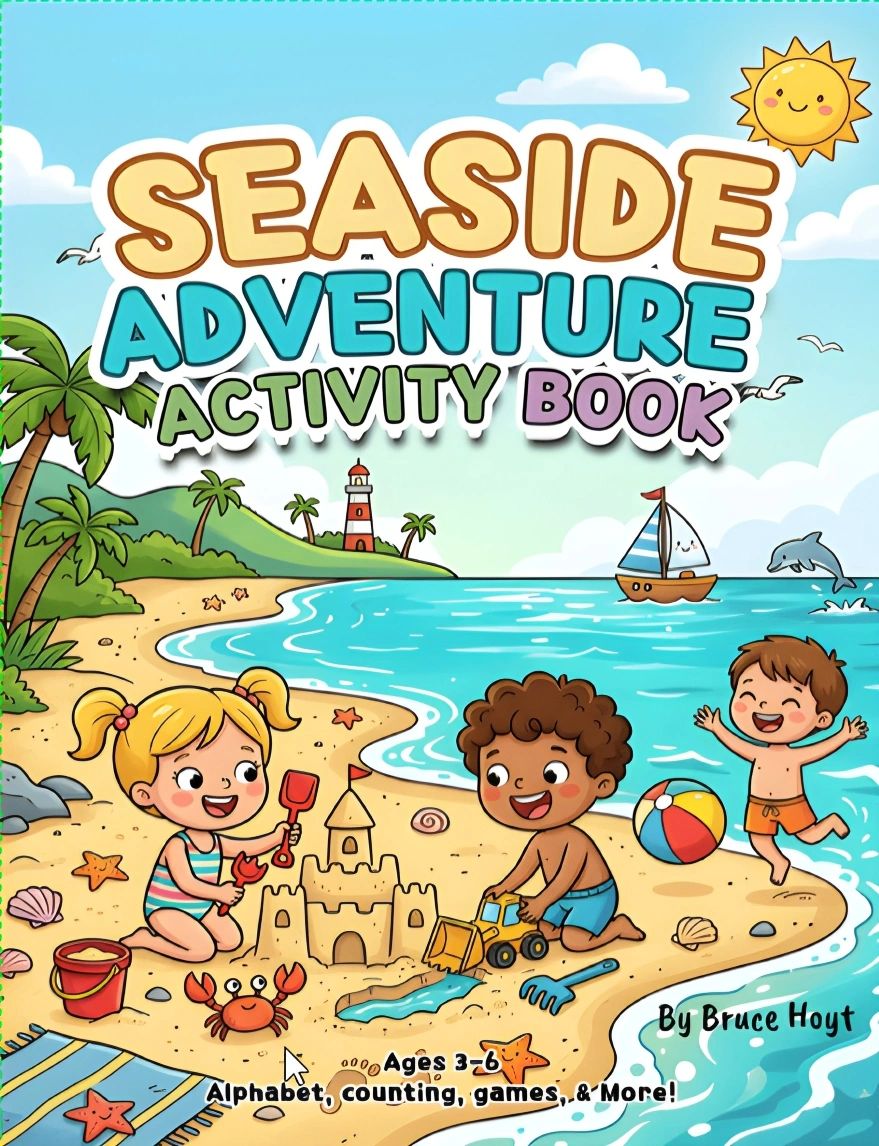 Seaside Adventure Activity Book by Bruce Hoyt Ages 3-6