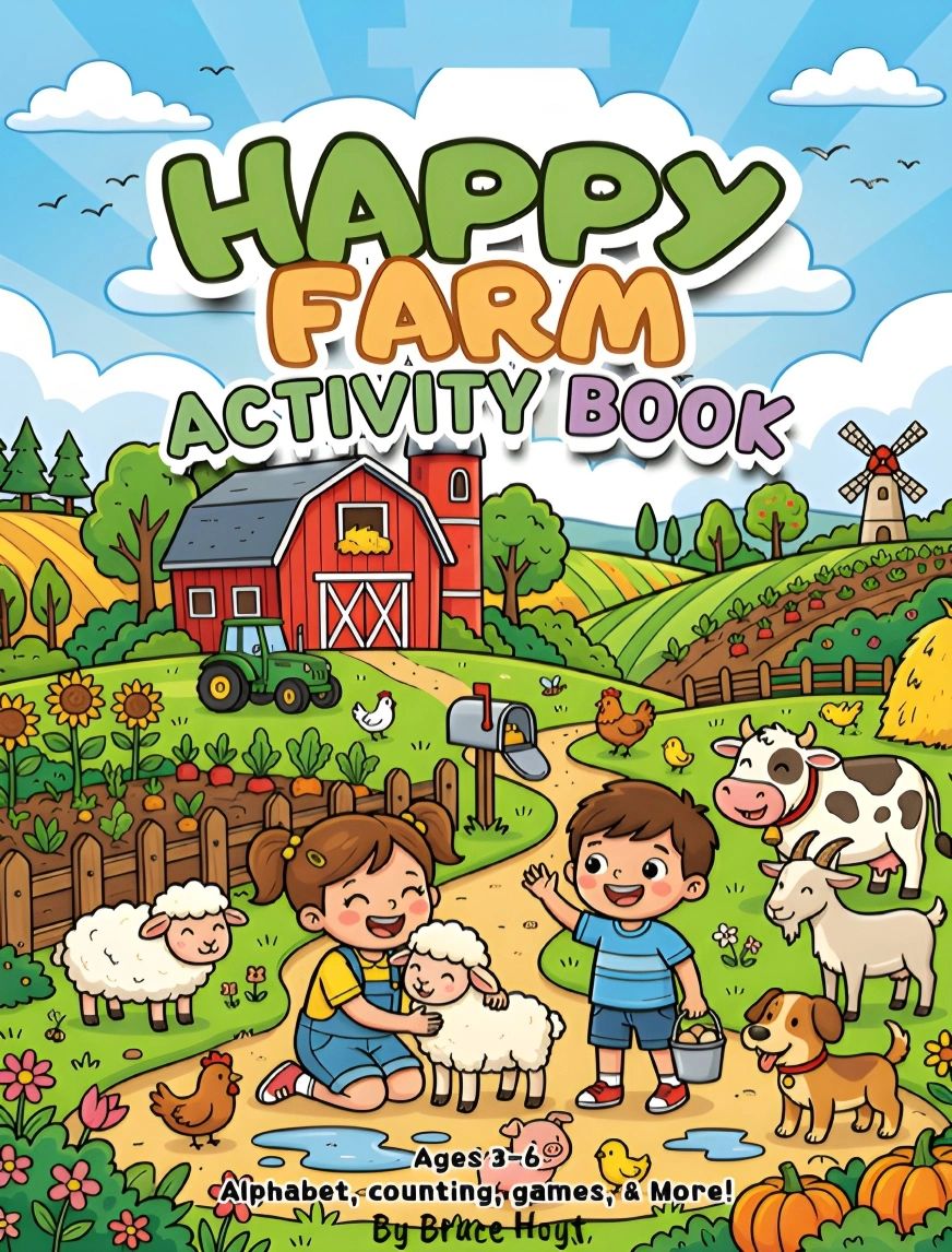 Happy Farm Activity Book Ages 3-6 by Bruce Hoyt