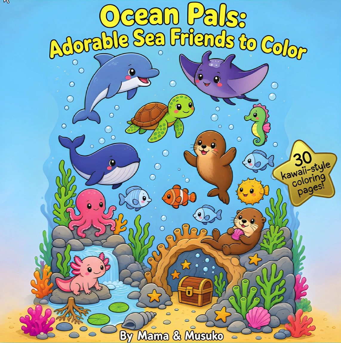 Ocean Pals Adorable Sea Friends to Color by Mama & Musuko